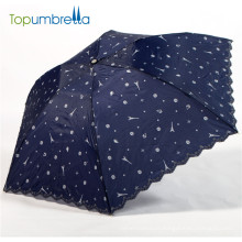 umbrella factory 21 inch manual 3 folding sun umbrella